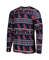 Men's Concepts Sport Navy Ole Miss Rebels Swivel Long Sleeve T-shirt and Pants Sleep Set