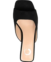 Journee Collection Women's Larna Square Toe Slip On Kitten Heels