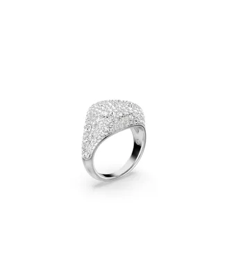 Swarovski White, Rhodium Plated Meteora Cocktail Ring