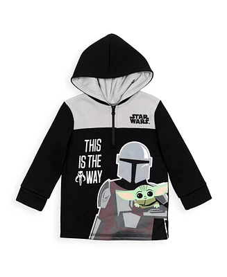Star Wars Little Boys The Mandalorian Fleece Half Zip Hoodie