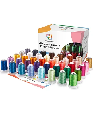Jumbl JumblCrafts 40 Color Thread Embroidery Kit for Embroidery & Sewing