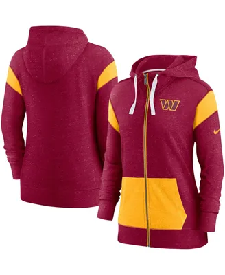 Women's Nike Burgundy, Gold Washington Commanders Monaco Lightweight Full-Zip Hoodie