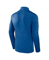 Men's Fanatics Heather Royal Colorado Avalanche Authentic Pro Quarter-Zip Pullover Top