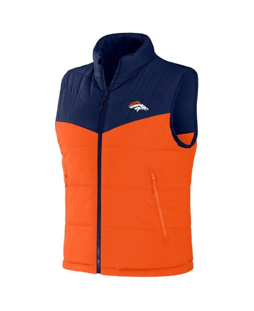Men's Nfl x Darius Rucker Collection by Fanatics Navy Denver Broncos Colorblocked Full-Zip Vest