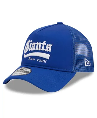 Men's New Era Royal New York Giants Caliber Trucker 9FORTY Adjustable Hat