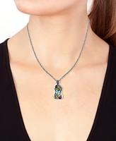 Effy Multi-Gemstone 18" Pendant Necklace (2-5/8 ct. t.w.) in Sterling Silver & 18k Gold-Plate