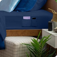 Bare Home Double Brushed Dual Pocket Fitted Sheet Twin