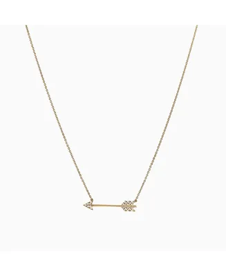 Sterling Silver 18k Gold Plated Chevron Arrow Pendant Necklace