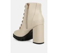 Womens hamiltons lace up block heel boots