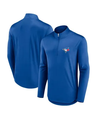 Men's Fanatics Royal Toronto Blue Jays Quarterback Quarter-Zip Top