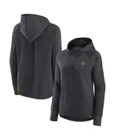 Women's Fanatics Heather Charcoal Boston Bruins Authentic Pro Pullover Hoodie