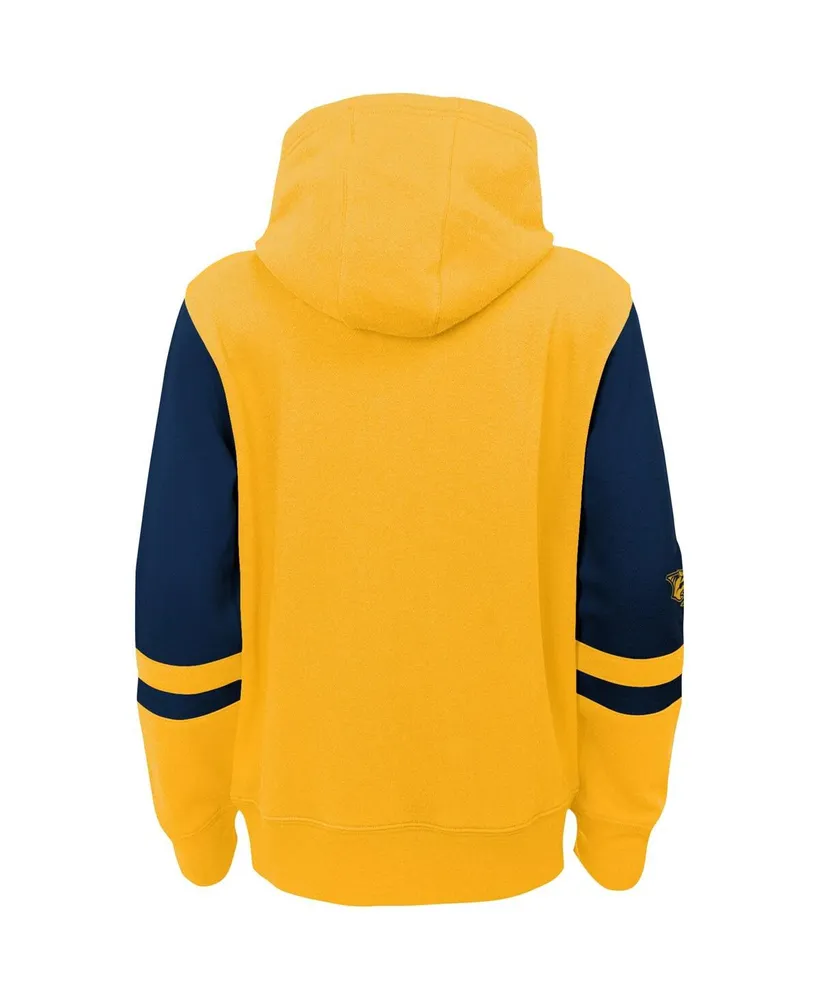 Preschool Boys and Girls Outerstuff Gold Nashville Predators Face Off Full Zip Hoodie