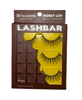 3-Pack Honey Luv 3D Fauxmink Lash bar False Eyelashes