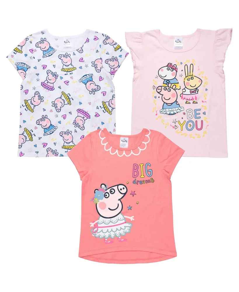 Peppa Pig Girls 3 Pack T-Shirts