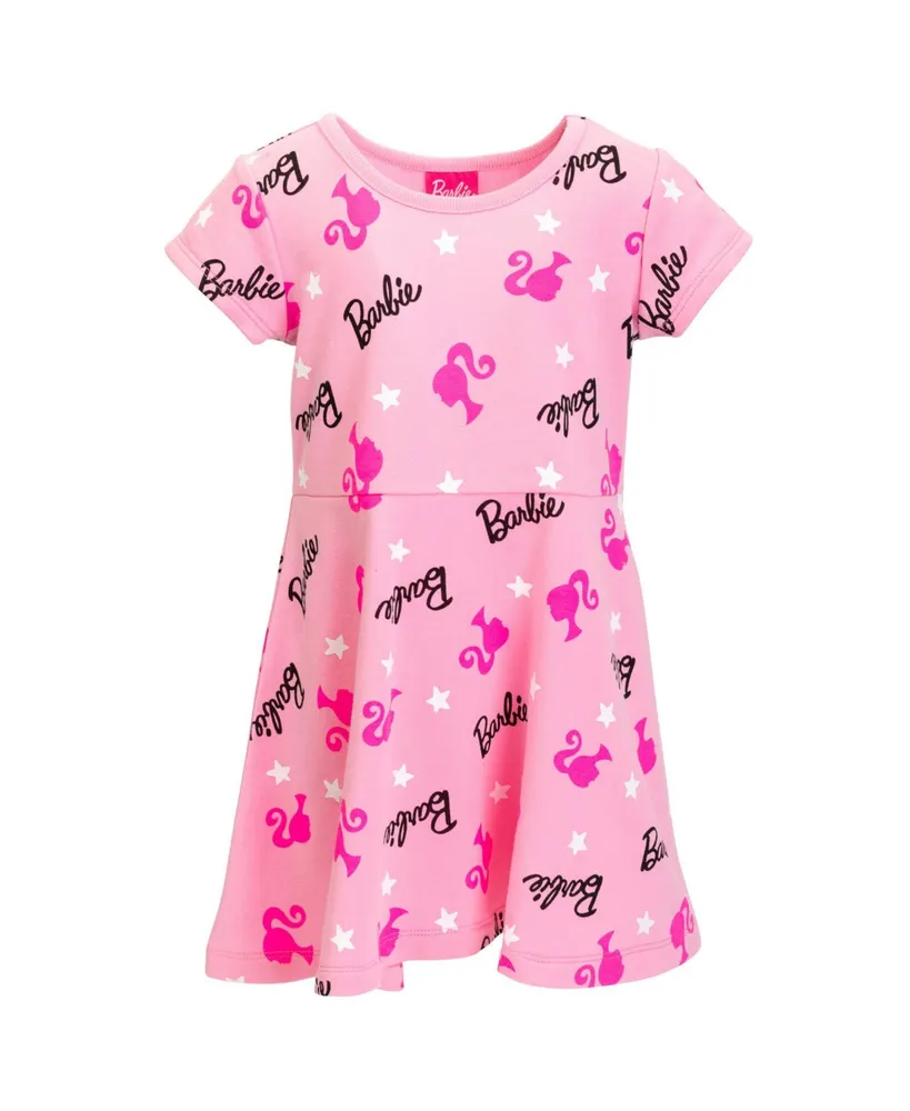 Barbie Girls French Terry Skater Dress Pink Toddler| Child
