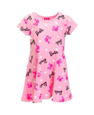 Barbie Girls French Terry Skater Dress Pink Toddler| Child
