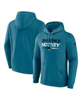 Men's Fanatics Teal San Jose Sharks Authentic Pro Pullover Hoodie