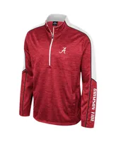 Men's Colosseum Crimson Alabama Tide Marled Half-Zip Jacket