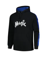 Men's Mitchell & Ness Black Orlando Magic Hardwood Classics Nights Raglan Pullover Hoodie