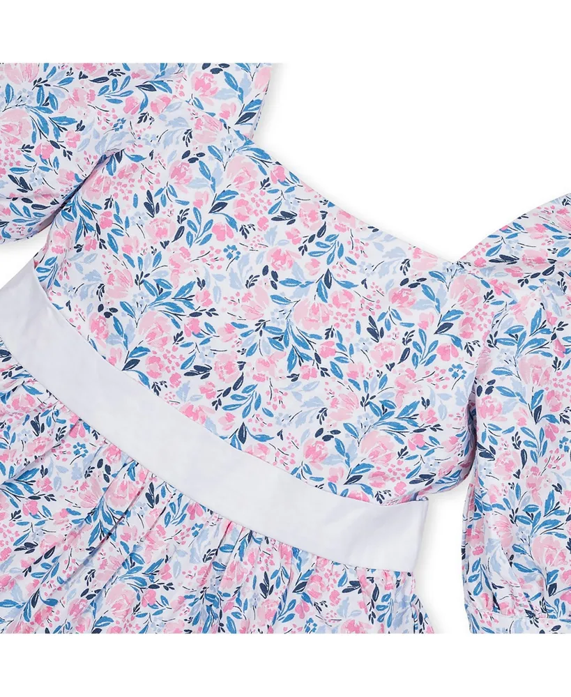 Hope & Henry Girls' Short Sleeve Puff Party Dress