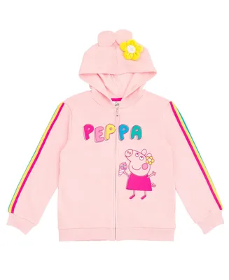 Peppa Pig Girls Fleece Zip Up Hoodie Toddler |Child