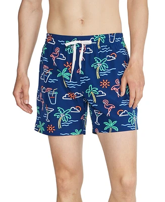Chubbies Men's The Neon Lights Quick-Dry 5-1/2" Swim Trunks