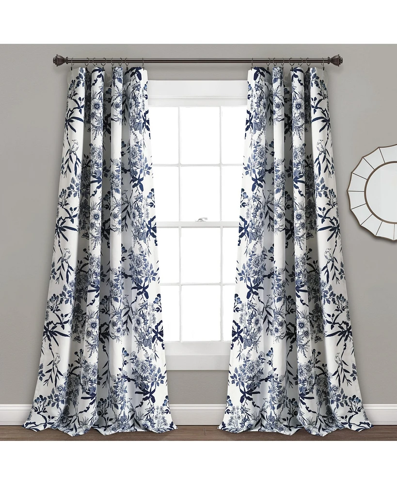 Botanical Garden Light Filtering Window Curtain Panels
