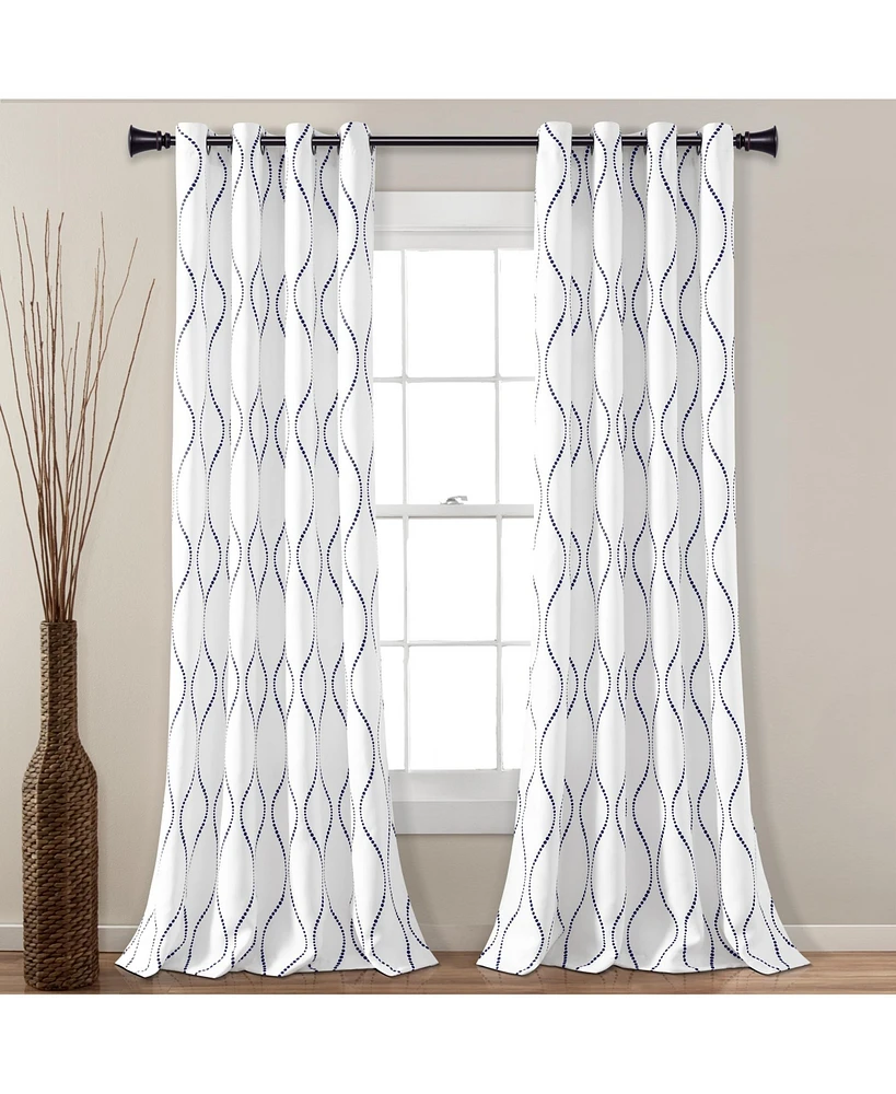 Swirl Light Filtering Window Curtain Panels