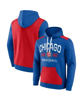 Men's Fanatics Royal, Red Chicago Cubs Chip In Pullover Hoodie