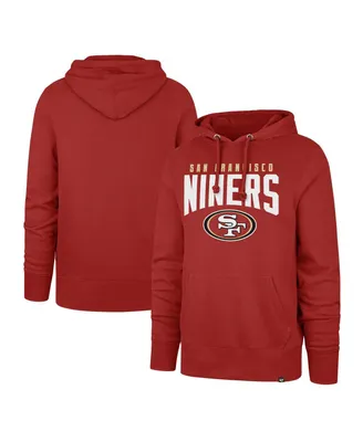 Men's '47 Brand Scarlet San Francisco 49ers Headline Pullover Hoodie