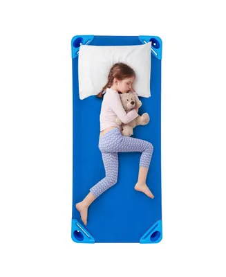 Pack of 6 Kids Stackable Naptime Cot 52" L x 23" W Daycare Rest Mat