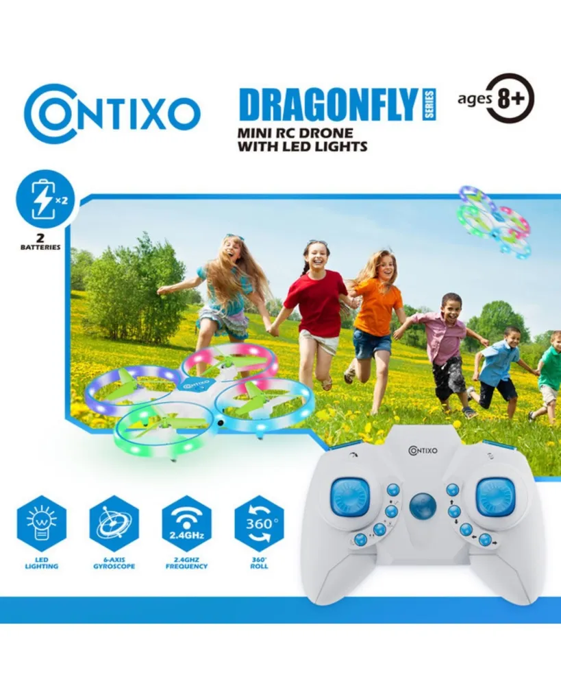 Contixo 7" TD1 Kids Indoor Outdoor Rc Easy to Fly Quadcopter Drone with Led Lights with 3d Flip
