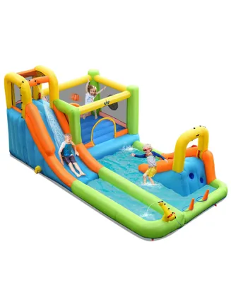 8 in 1 Inflatable Water Slide Park Bounce House Without Blower