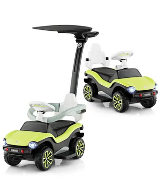 Sugift 3-in-1 Licensed Volkswagen Ride on Push Car with 3-Position Adjustable Push Handle