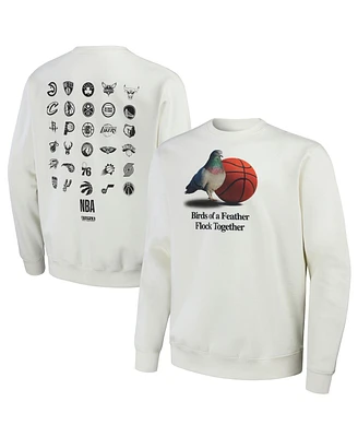 Men's Nba x Staple Cream All Teams Birds of a Feather Crew Sweatshirt