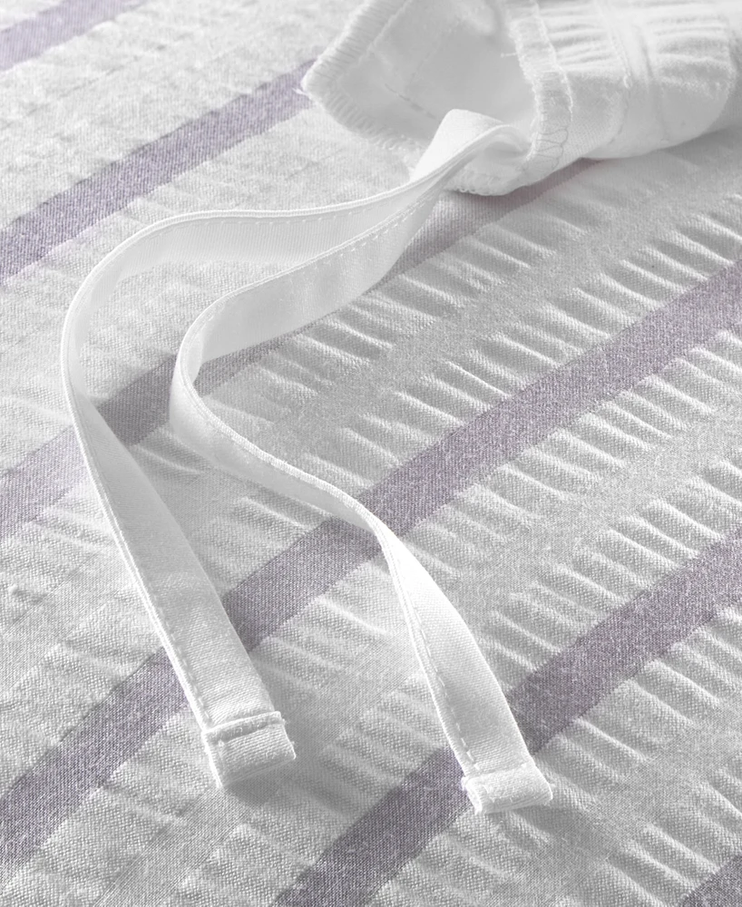 Last Act! Charter Club Seersucker Ombre Stripe, Full/Queen Duvet Cover Set, Exclusively at Macy's
