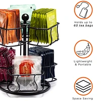 Sorbus Tea Bag 2 Tier Lazy Susan Organizer