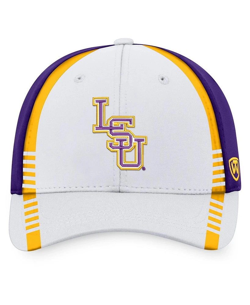Men's Top of the World White, Purple Lsu Tigers Iconic Flex Hat