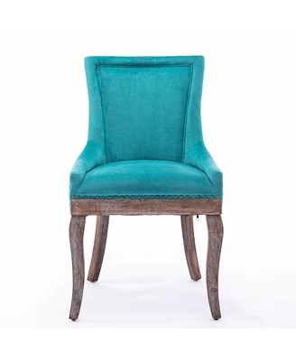Ultra Side Dining Chair, Thickened Fabric Chairs With Neutrally Toned Solid Wood