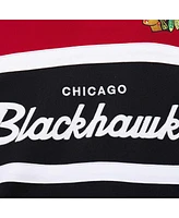 Men's Mitchell & Ness Black, Red Chicago Blackhawks Head Coach Pullover Hoodie