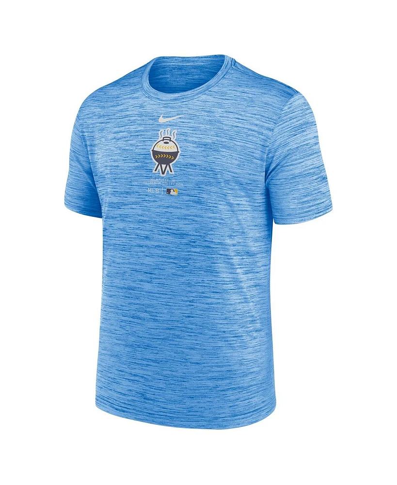 Men's Nike Powder Blue Milwaukee Brewers City Connect Practice Velocity Performance T-shirt