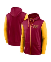 Men's Nike Burgundy Washington Commanders Performance Full-Zip Hoodie