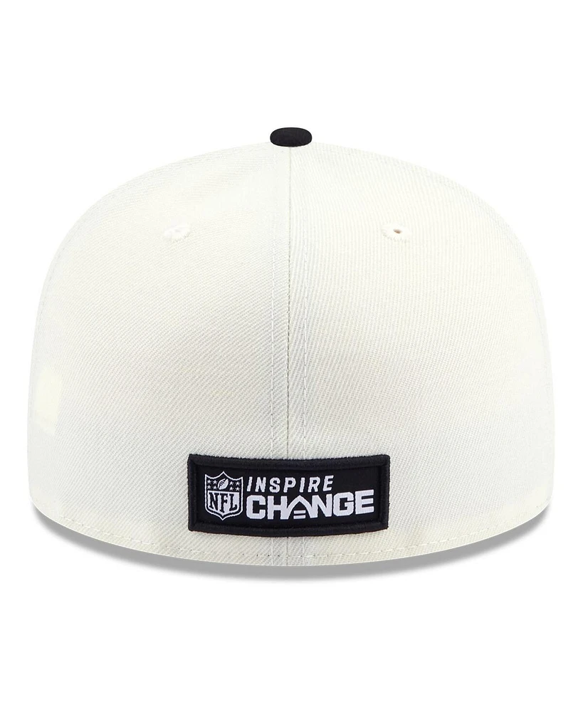 Men's New Era Cream, Black Tampa Bay Buccaneers 2022 Inspire Change 59FIFTY Fitted Hat
