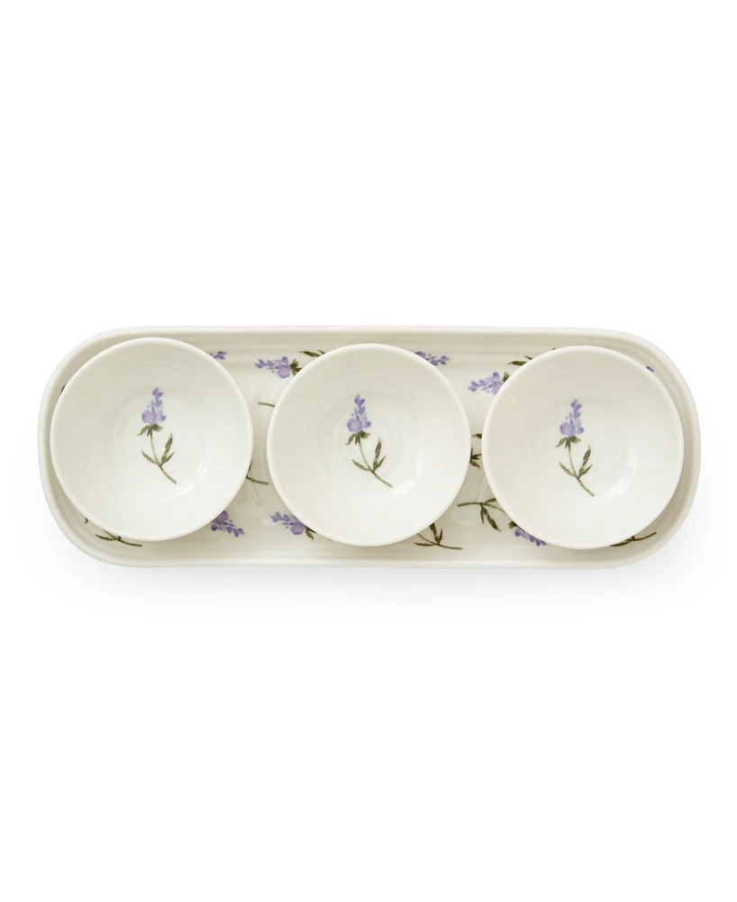 Portmeirion Sophie Conran Lavandula 4 Piece Bowl And Tray Set