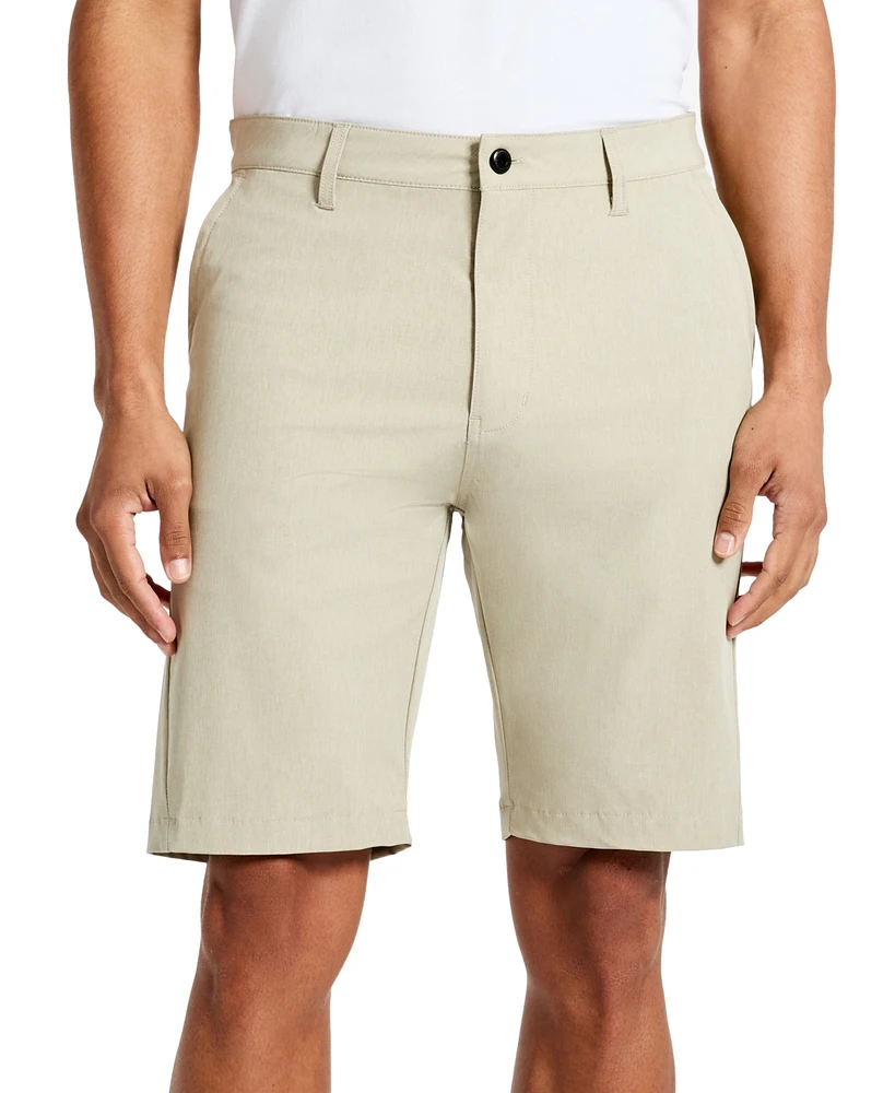 Kenneth Cole Men's Heathered Tech Performance 9" Shorts