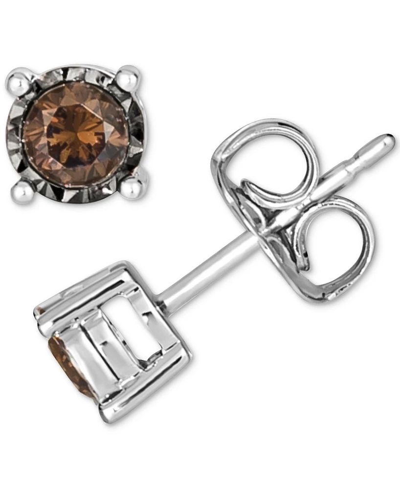 Le Vian Chocolatier Chocolate Diamond Stud Earrings (1/4 ct. t.w.) 14k Rose Gold (Also Available White or Yellow Gold)