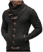 Leif Nelson Men's Knitted Turtleneck Jacket