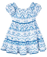 Rare Editions Toddler & Little Girls Embroidered Eyelet Dress