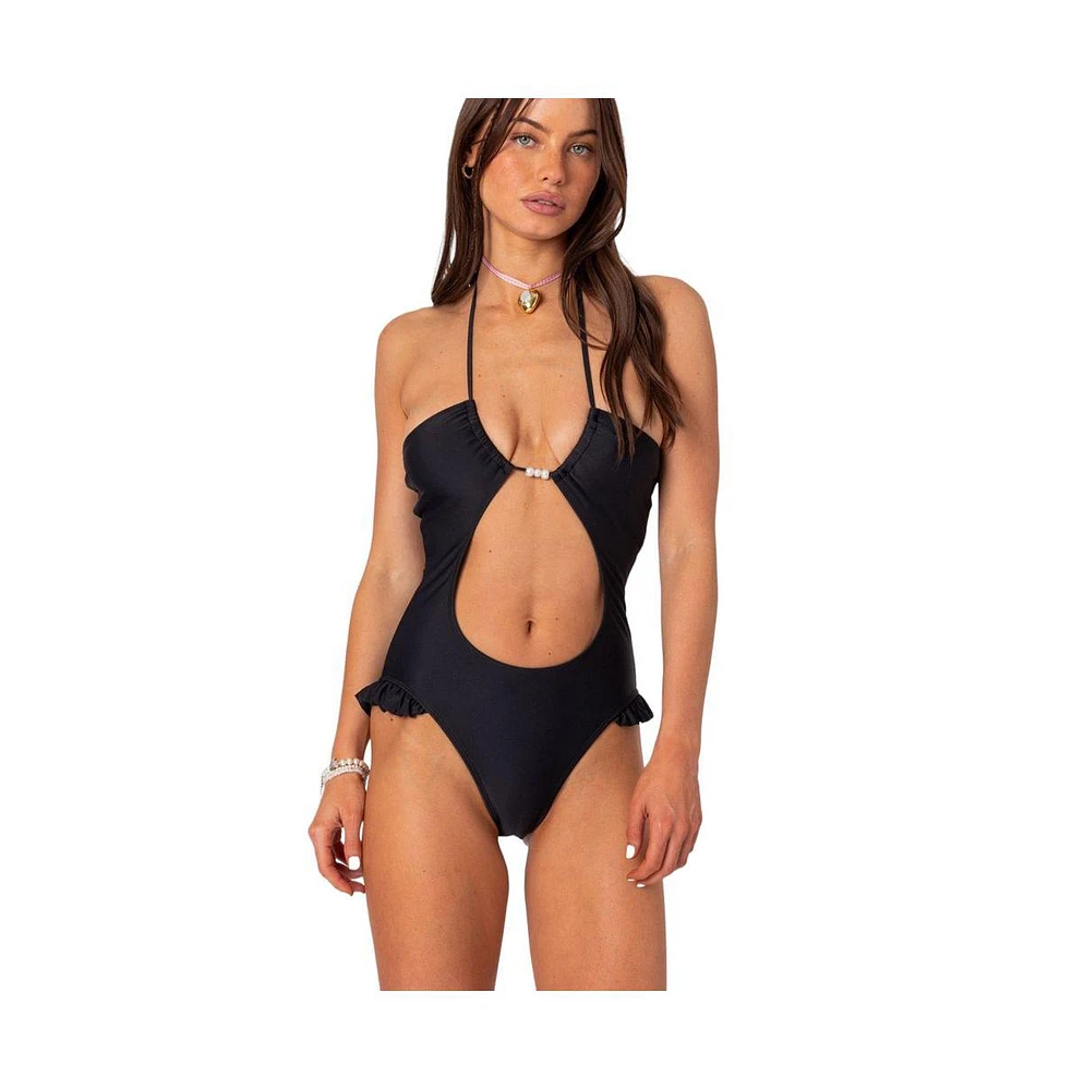 Edikted Women's Nea Cut Out One Piece Swimsuit