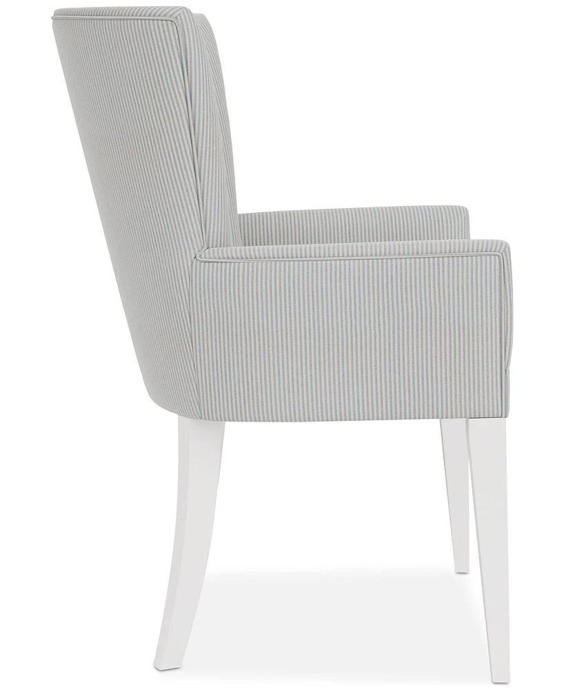 Catriona Striped Upholstered Arm Chair, Created for Macy's